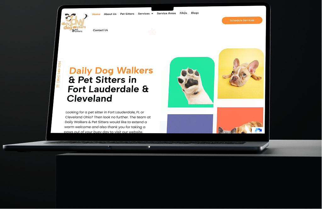 Daily Dog Walkers desktop site